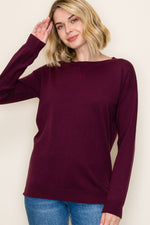 Everyday Pullover Sweater - Dark Plum