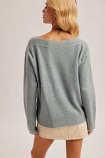 Boatneck Gray Sweater
