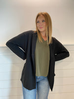 Cloudy Cardigan with Pockets - Black