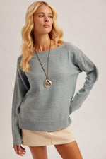 Boatneck Gray Sweater