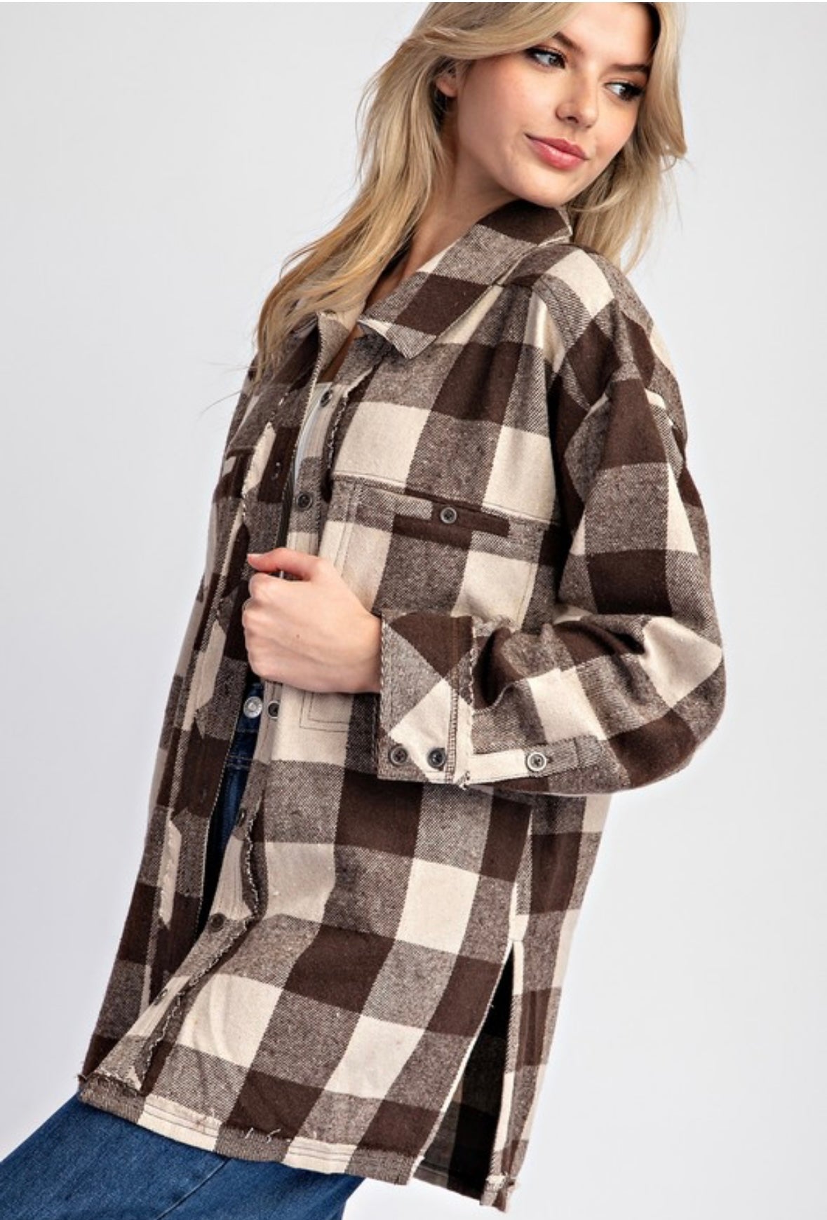 Coco Brown Plaid Shacket