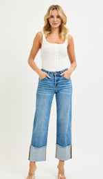 Brenda MR Crop Wide Cuffed Jean