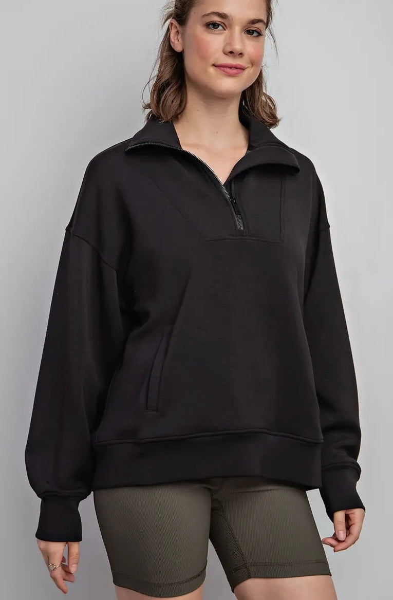 3/4 Zip Modal Pullover