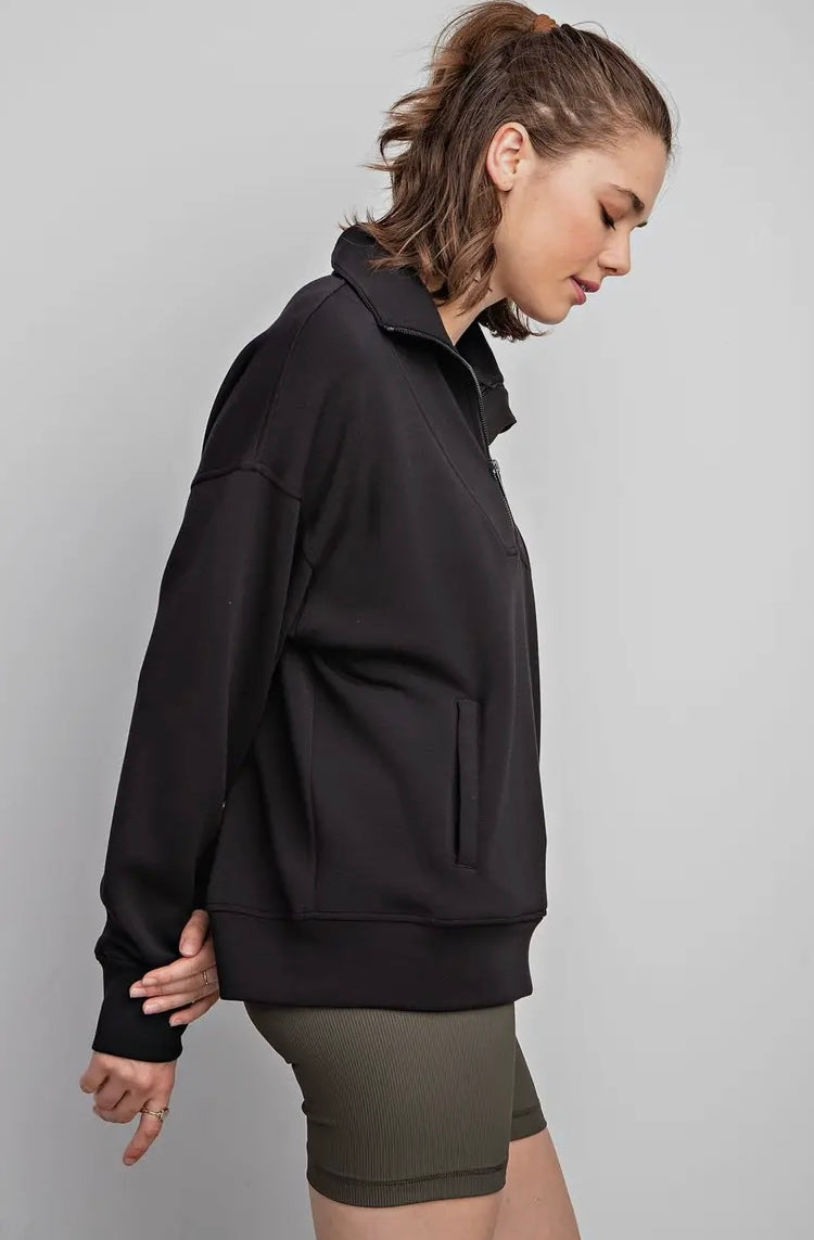 3/4 Zip Modal Pullover