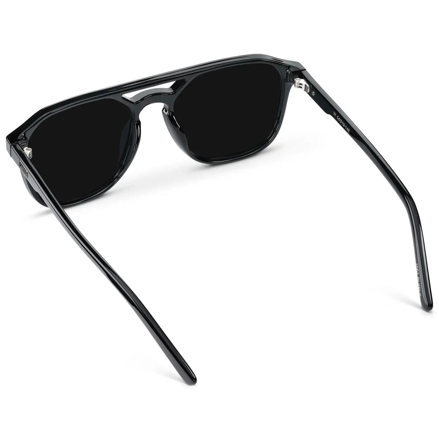Hunter - Polarized Rectangular Sunglasses: Black / Triple Black Lens