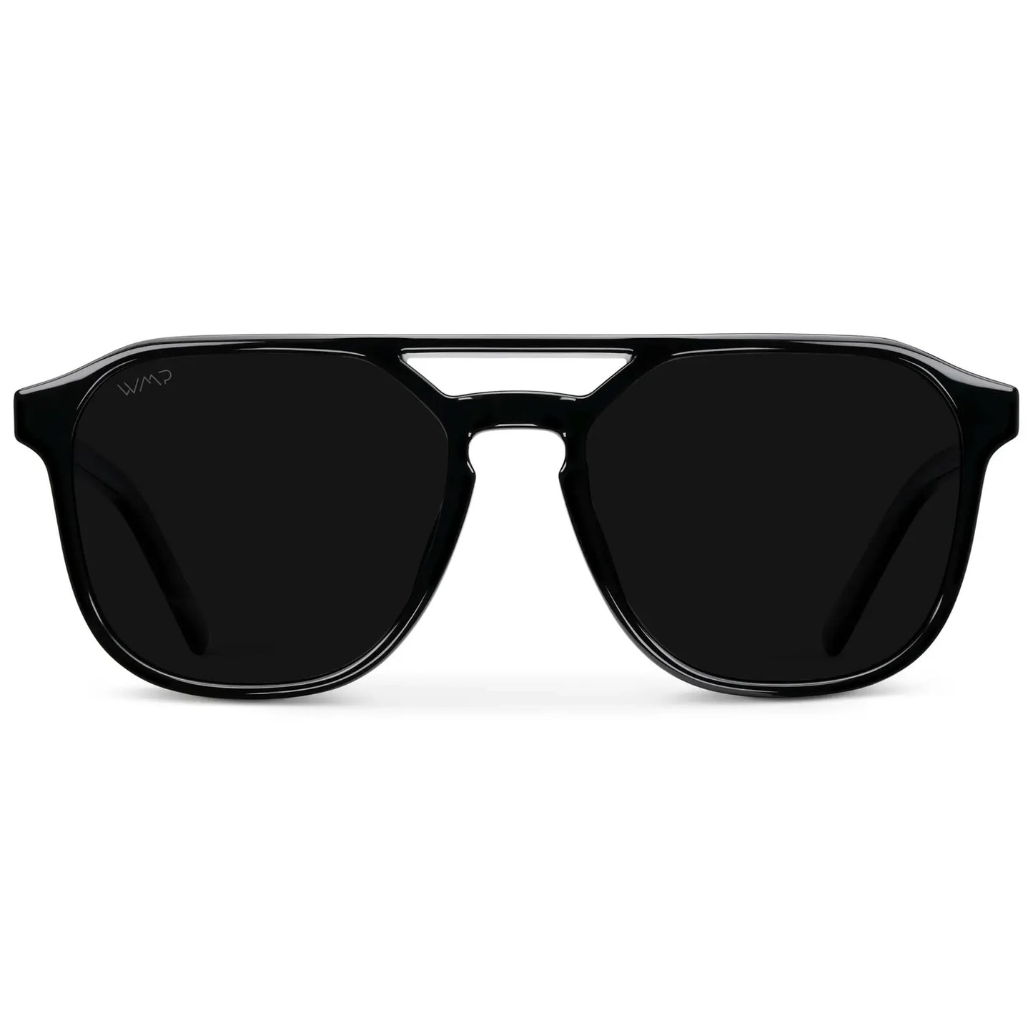 Hunter - Polarized Rectangular Sunglasses: Black / Triple Black Lens