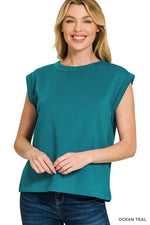 Scuba Sleeveless Top - Ocean Teal