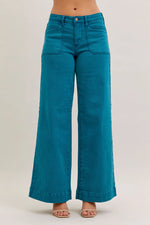 Judy Blue Mr. Utility Wide-Legged Jean- Teal