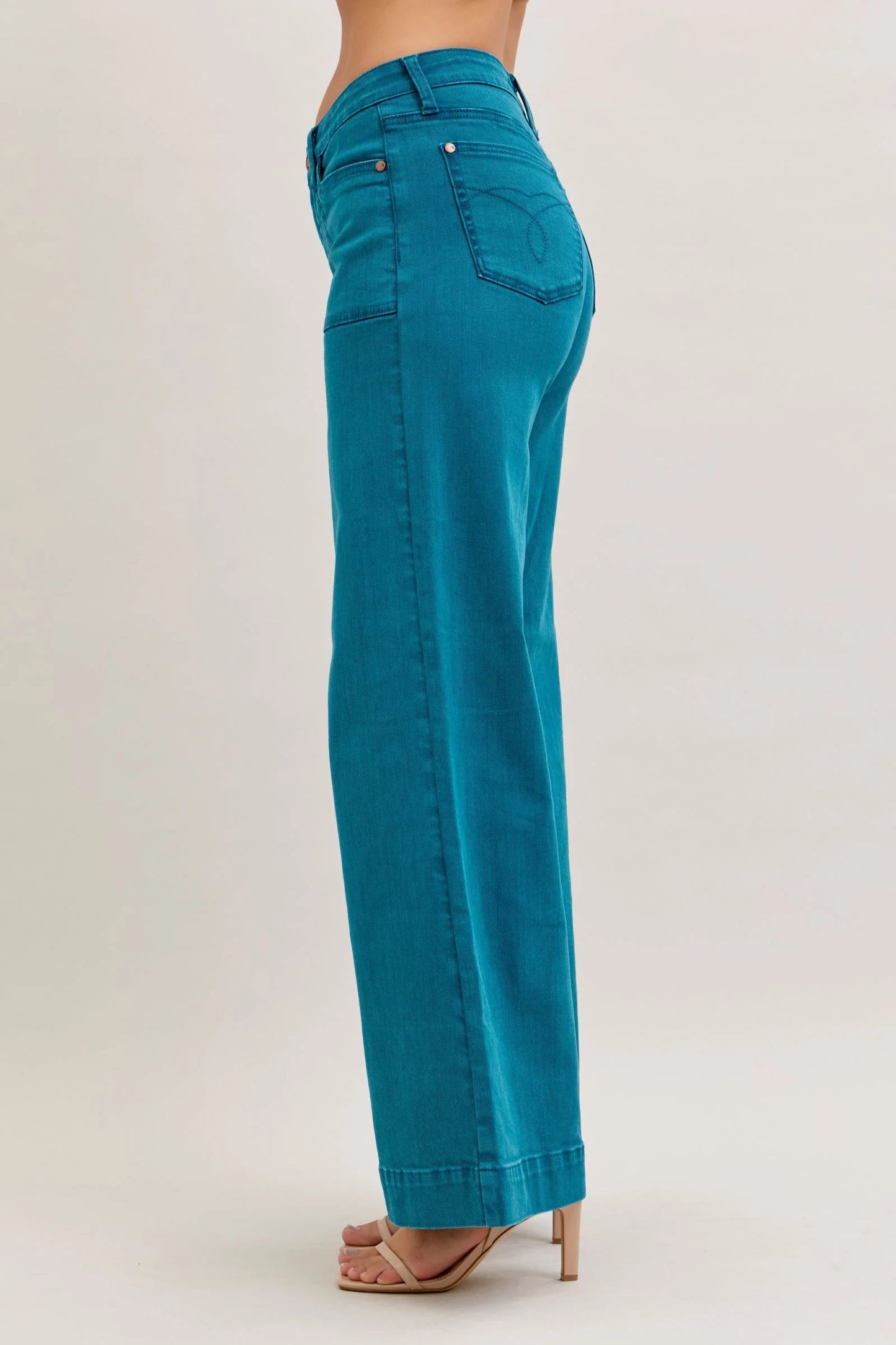 Judy Blue Mr. Utility Wide-Legged Jean- Teal