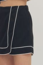 Black Skort with White Trim