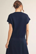 Navy Midi Dress & Sweater