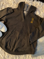 Hooded Vintage “I” Sweatshirt - Dark Charcoal