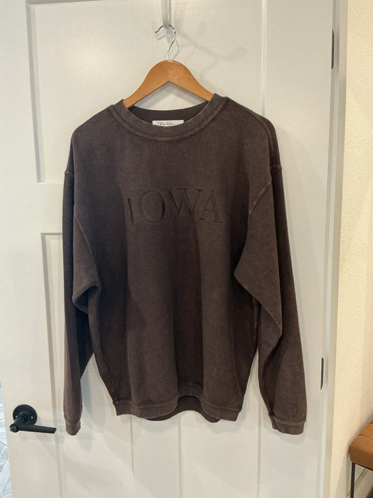 Iowa Corded Crew - Brown