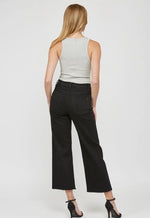 Ryan Wide Leg Crop Jean- Black