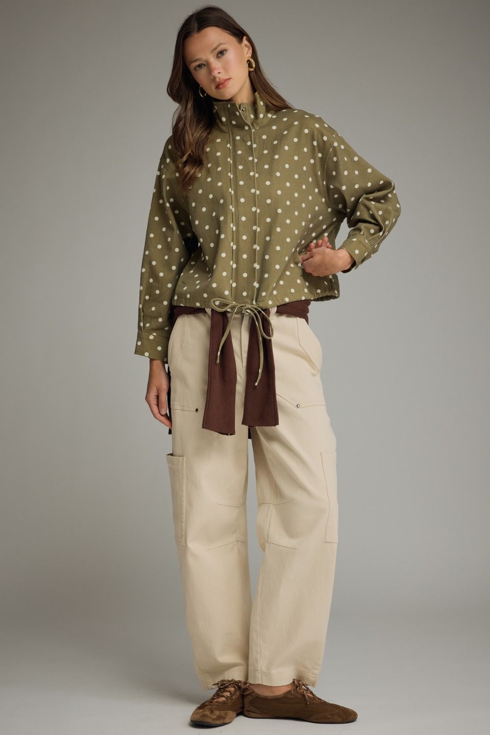 Olive Polka Dot