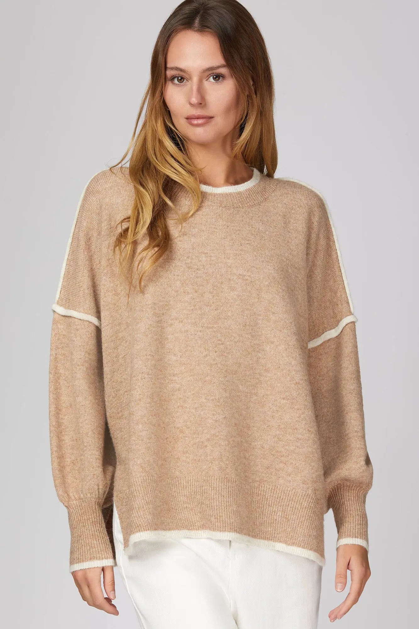 Mocha With Cream Trim Detail