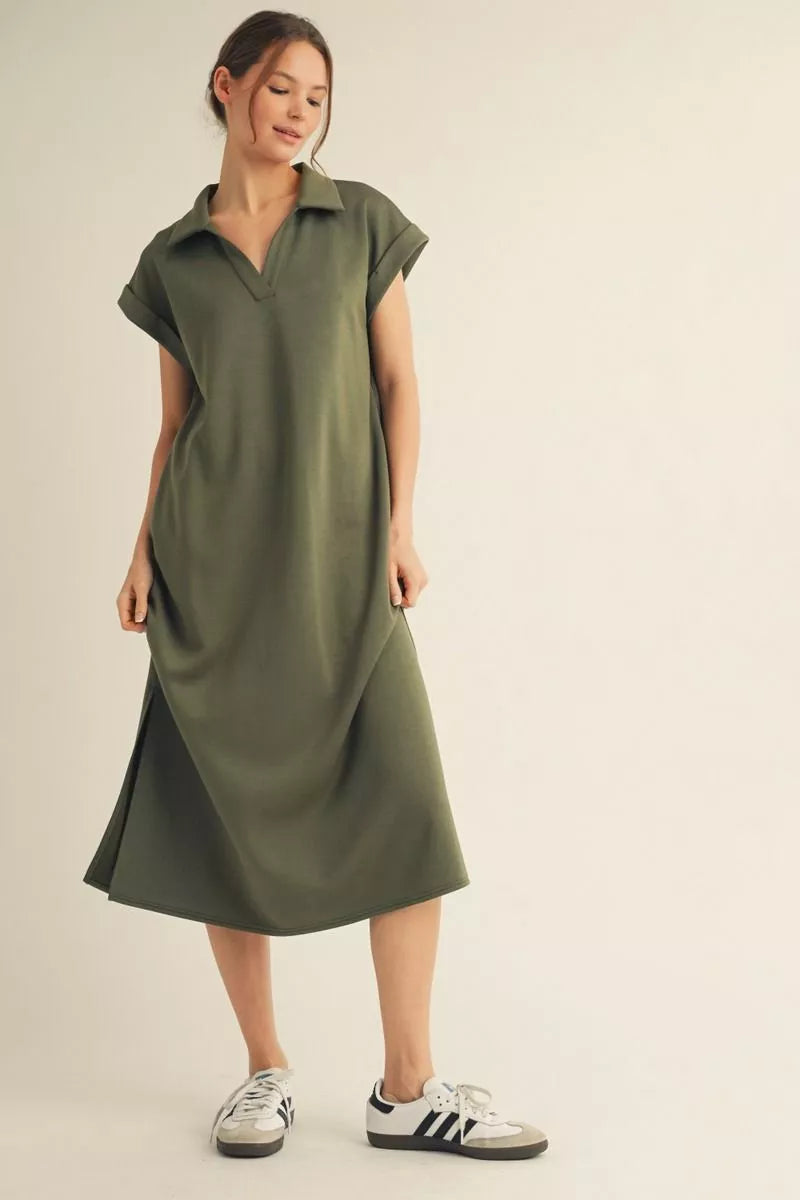 Midi Olive Dress