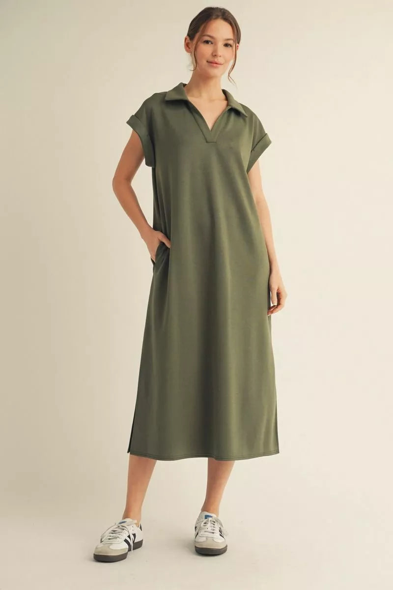 Midi Olive Dress