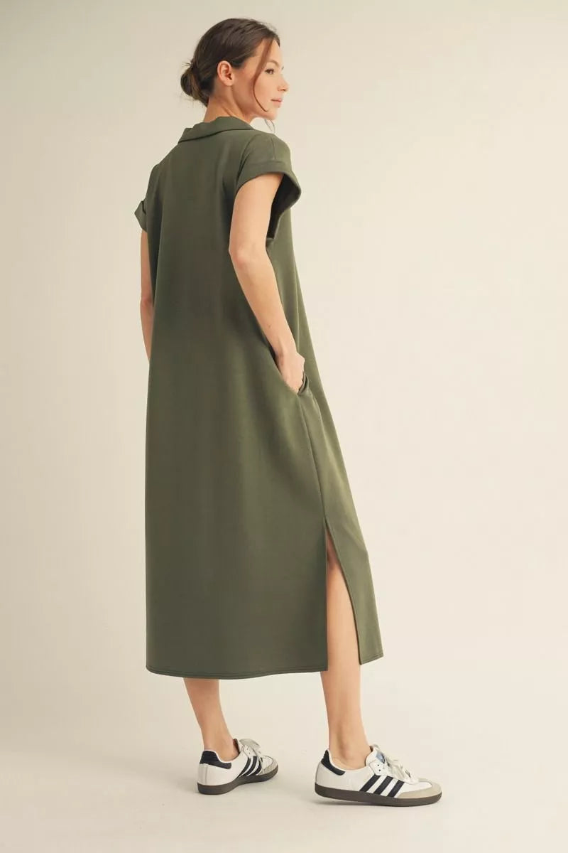 Midi Olive Dress
