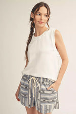 Basic Tank With Ruffle Trim