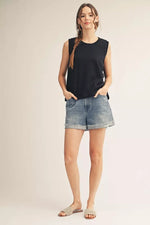 Basic Tank With Ruffle Trim