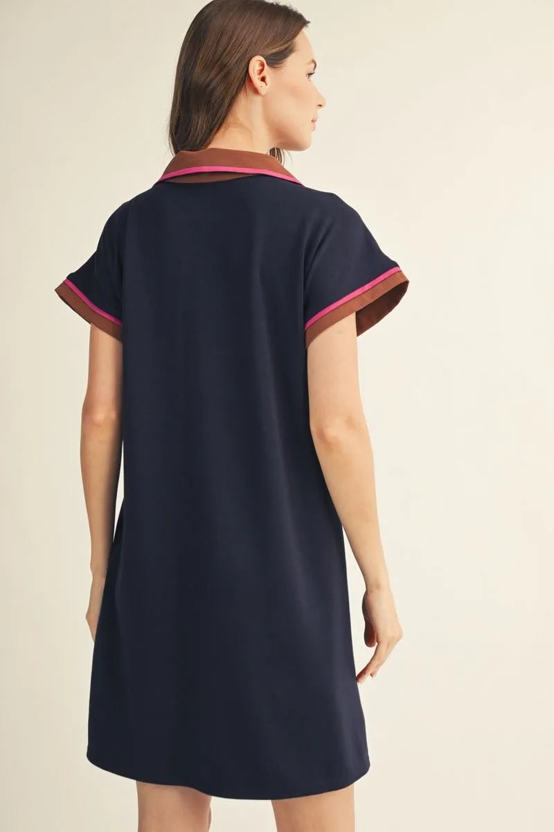 Navy Mix Dress