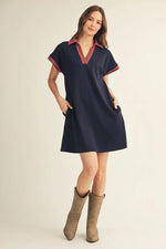 Navy Mix Dress
