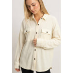 Mineral Wash Waffle Shacket