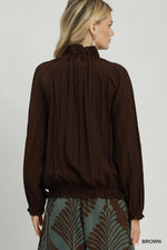 Crinkle Jacket in Chocolate