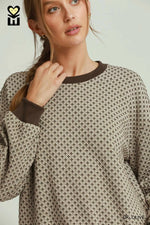 Pattern Crewneck in Dark Olive
