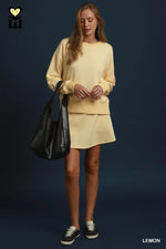 Lemon Gingham Crewneck