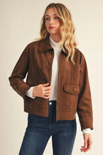 Faux Suede Camel Jacket