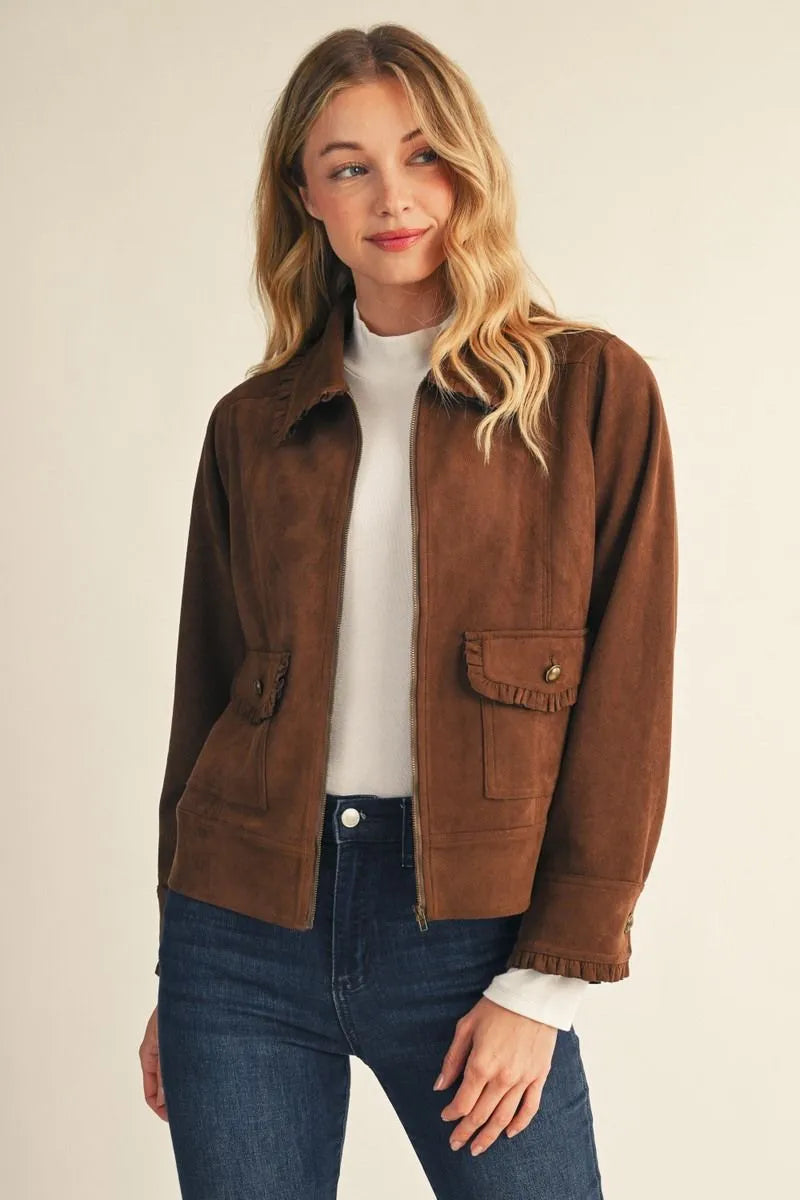 Faux Suede Camel Jacket