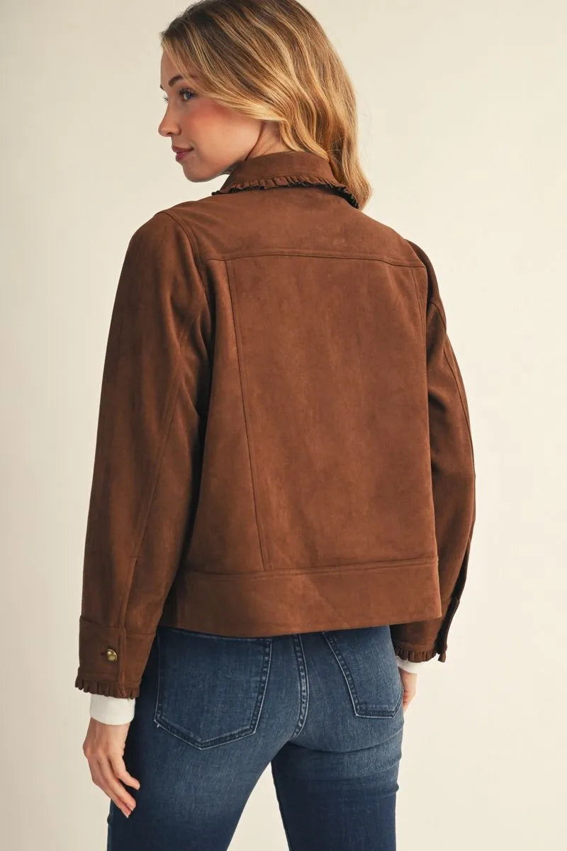 Faux Suede Camel Jacket