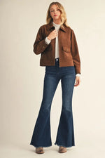 Faux Suede Camel Jacket