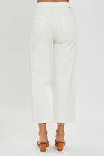 Cream High Rise Crop Jean