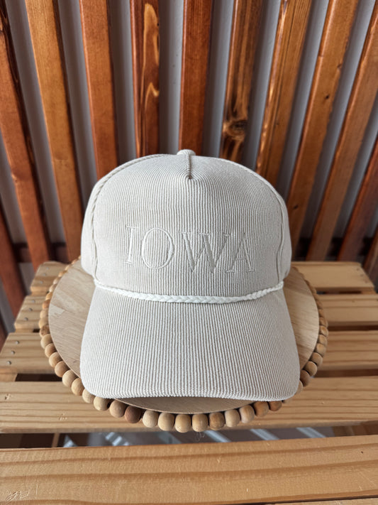 Corduroy Hat: Ivory