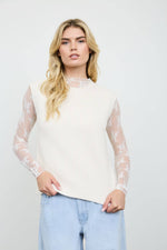Sleeveless Sweater: Cream