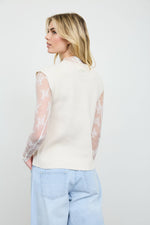 Sleeveless Sweater: Cream