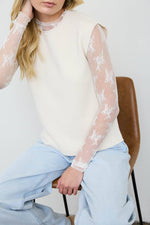 Sleeveless Sweater: Cream