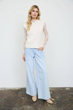 Sleeveless Sweater: Cream
