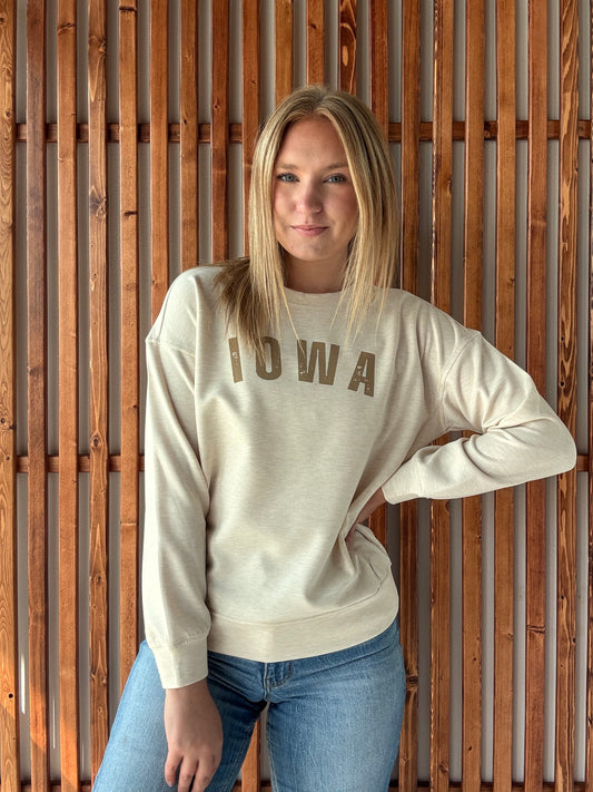Iowa Distressed Scuba Crewneck