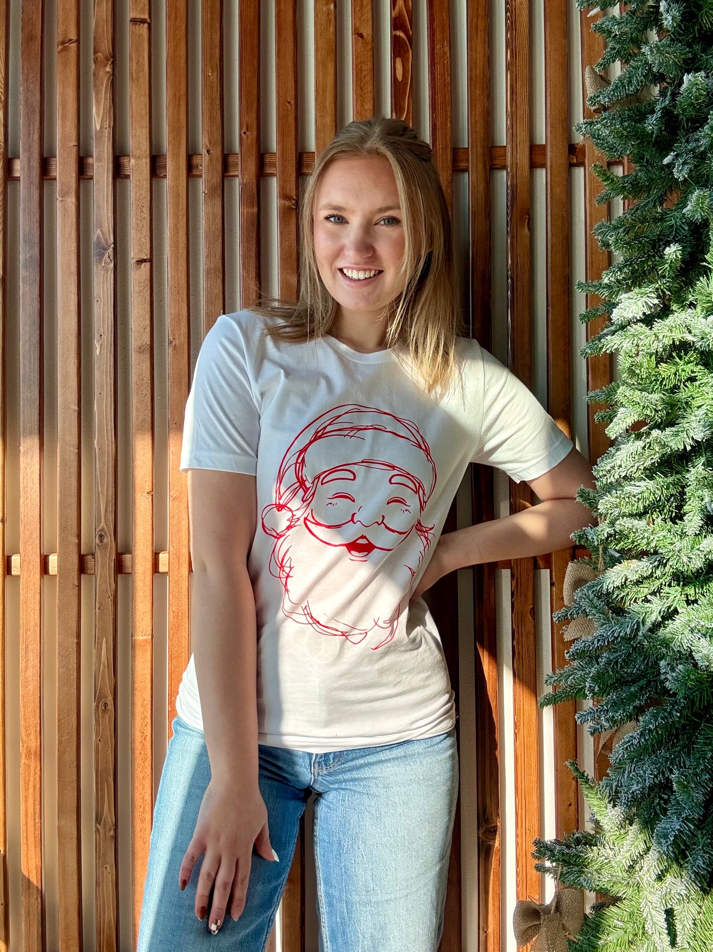 Santa Graphic Tee - White