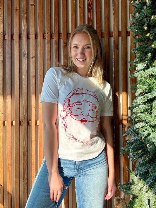 Santa Graphic Tee - White