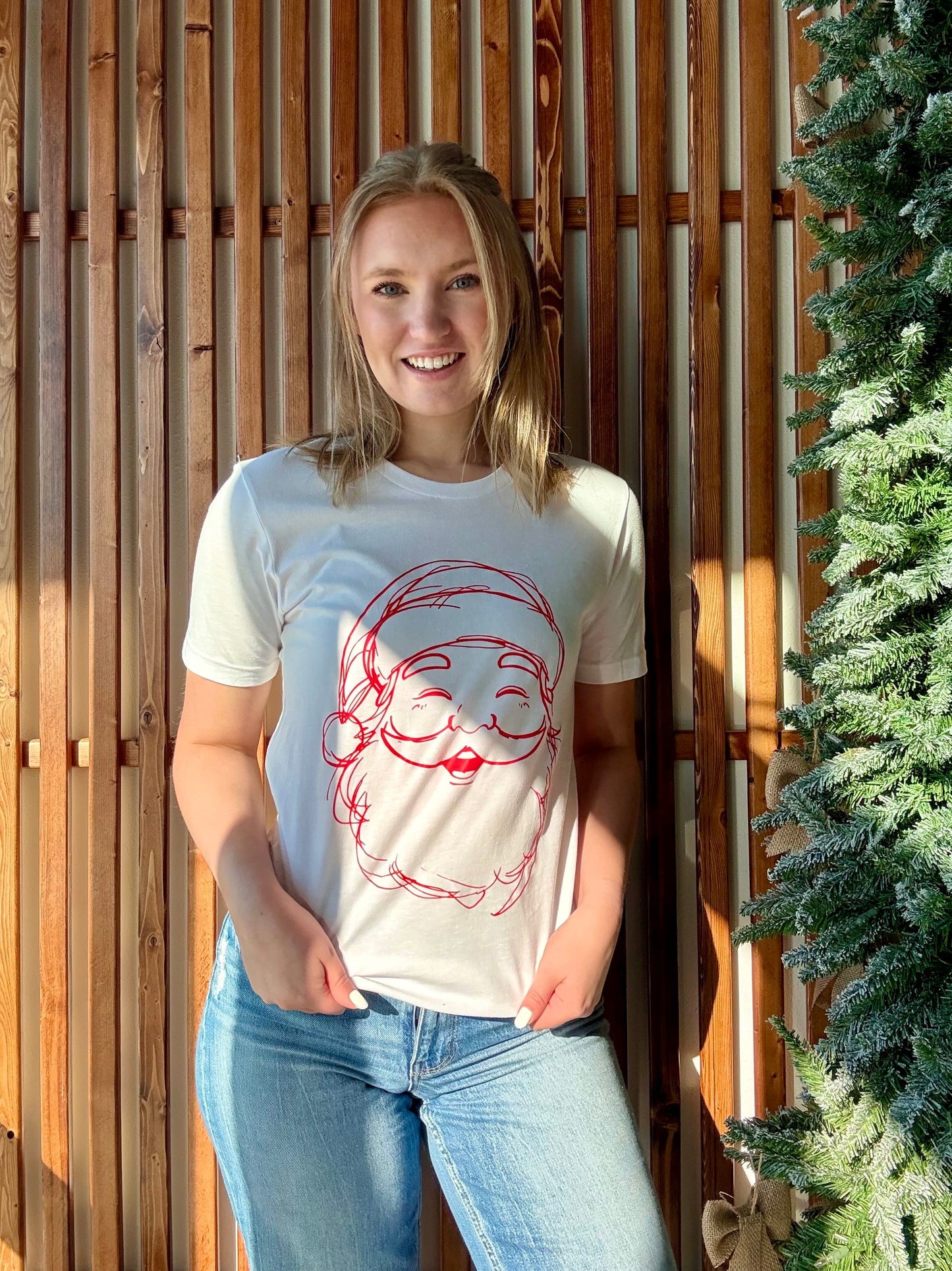 Santa Graphic Tee - White