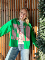 HoHoHo Sweatshirt Cardigan - Green