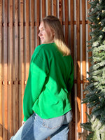HoHoHo Sweatshirt Cardigan - Green