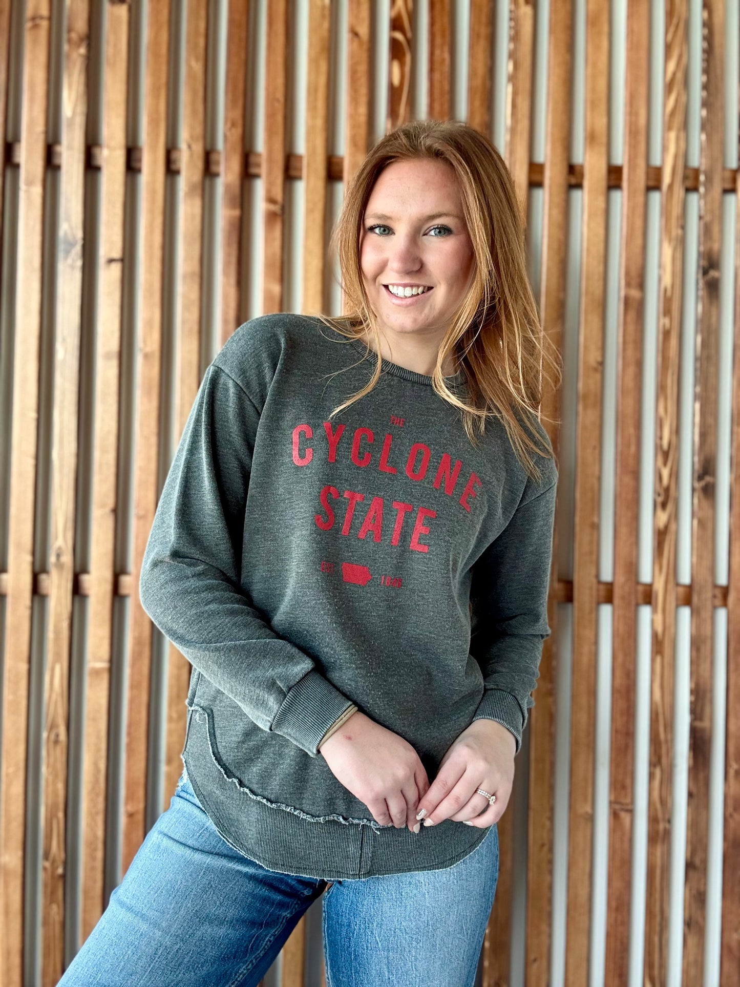 Cyclone State Sweatshirt Rounded Bottom