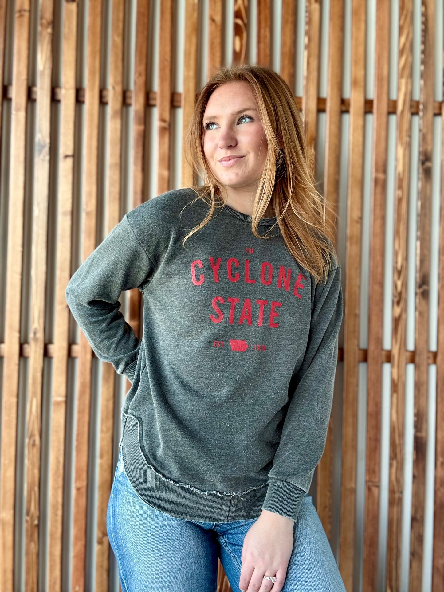 Cyclone State Sweatshirt Rounded Bottom