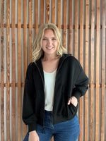 Buttery Soft Modal Flap Jacket: Black
